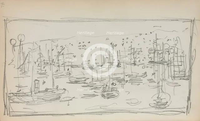 Italian Sketchbook: Harbor (page 78), 1898-1899. Creator: Maurice Prendergast (American, 1858-1924).