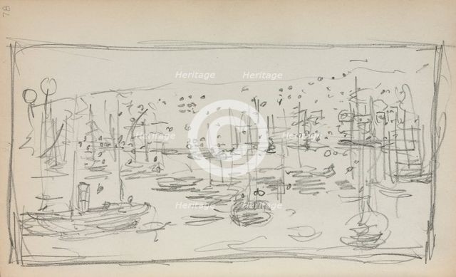 Italian Sketchbook: Harbor (page 78), 1898-1899. Creator: Maurice Prendergast (American, 1858-1924).