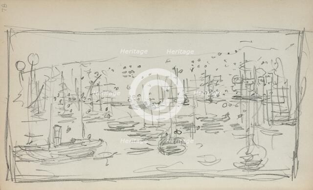 Italian Sketchbook: Harbor (page 78), 1898-1899. Creator: Maurice Prendergast (American, 1858-1924).