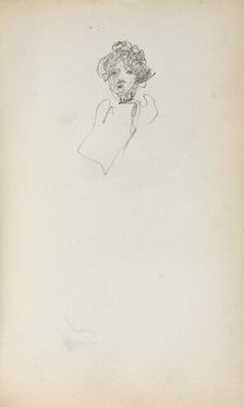 Italian Sketchbook: Head of a Woman (page 215), 1898-1899. Creator: Maurice Prendergast (American, 1858-1924)
