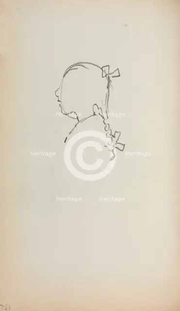 Italian Sketchbook: Head of a Girl in profile (page 152), 1898-1899. Creator: Maurice Prendergast (American, 1858-1924).