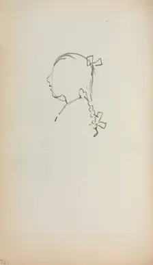 Italian Sketchbook: Head of a Girl in profile (page 152), 1898-1899. Creator: Maurice Prendergast (American, 1858-1924)