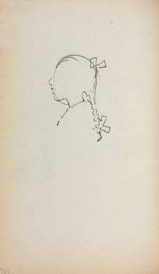 Italian Sketchbook: Head of a Girl in profile (page 152), 1898-1899. Creator: Maurice Prendergast (American, 1858-1924)