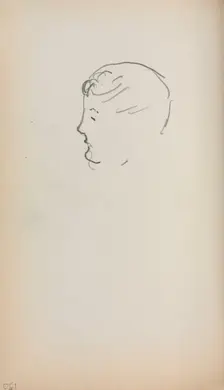 Italian Sketchbook: Head of a Man in Profile (page 150), 1898-1899. Creator: Maurice Prendergast (American, 1858-1924)