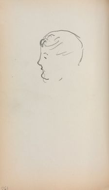 Italian Sketchbook: Head of a Man in Profile (page 150), 1898-1899. Creator: Maurice Prendergast (American, 1858-1924)