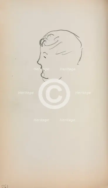Italian Sketchbook: Head of a Man in Profile (page 150), 1898-1899. Creator: Maurice Prendergast (American, 1858-1924).