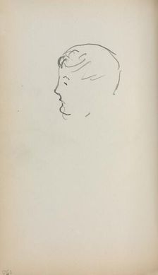 Italian Sketchbook: Head of a Man in Profile (page 150), 1898-1899. Creator: Maurice Prendergast (American, 1858-1924)