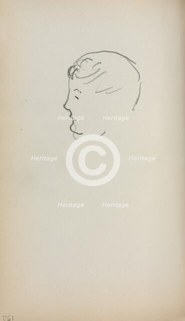 Italian Sketchbook: Head of a Man in Profile (page 150), 1898-1899. Creator: Maurice Prendergast (American, 1858-1924).