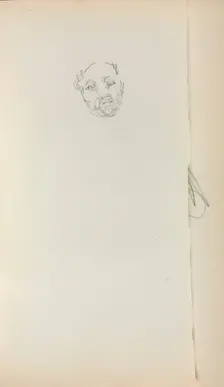 Italian Sketchbook: Head of a Man (page 221), 1898-1899. Creator: Maurice Prendergast (American, 1858-1924)