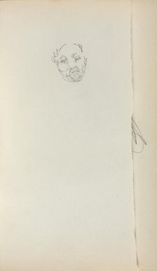 Italian Sketchbook: Head of a Man (page 221), 1898-1899. Creator: Maurice Prendergast (American, 1858-1924)