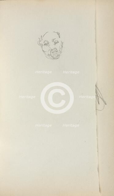 Italian Sketchbook: Head of a Man (page 221), 1898-1899. Creator: Maurice Prendergast (American, 1858-1924).