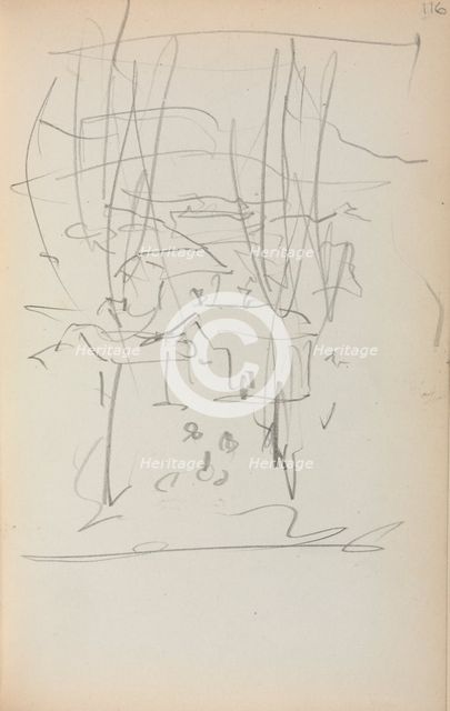 Italian Sketchbook: Landscape (page 116), 1898-1899. Creator: Maurice Prendergast (American, 1858-1924).