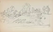 Italian Sketchbook: Landscape (page 202), 1898-1899. Creator: Maurice Prendergast (American, 1858-1924)