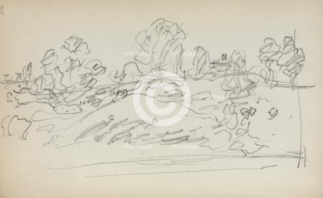 Italian Sketchbook: Landscape (page 202), 1898-1899. Creator: Maurice Prendergast (American, 1858-1924).