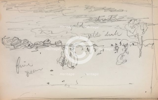 Italian Sketchbook: Landscape (page 57), 1898-1899. Creator: Maurice Prendergast (American, 1858-1924).