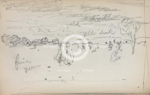 Italian Sketchbook: Landscape (page 57), 1898-1899. Creator: Maurice Prendergast (American, 1858-1924).