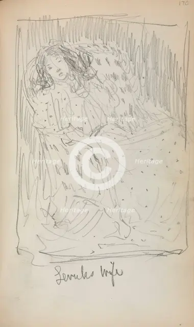 Italian Sketchbook: Levuk's Wife (page 170), 1898-1899. Creator: Maurice Prendergast (American, 1858-1924).