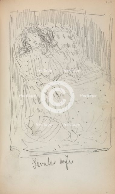 Italian Sketchbook: Levuk's Wife (page 170), 1898-1899. Creator: Maurice Prendergast (American, 1858-1924).