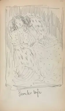 Italian Sketchbook: Levuk's Wife (page 170), 1898-1899. Creator: Maurice Prendergast (American, 1858-1924)