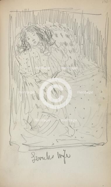 Italian Sketchbook: Levuk's Wife (page 170), 1898-1899. Creator: Maurice Prendergast (American, 1858-1924).