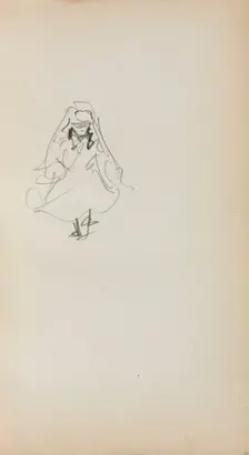Italian Sketchbook: Standing Girl (page 257), 1898-1899. Creator: Maurice Prendergast (American, 1858-1924)