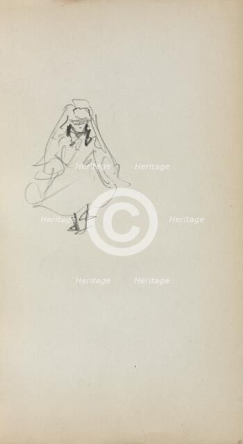 Italian Sketchbook: Standing Girl (page 257), 1898-1899. Creator: Maurice Prendergast (American, 1858-1924).