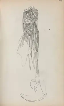Italian Sketchbook: Standing Woman in profile (page 48), 1898-1899. Creator: Maurice Prendergast (American, 1858-1924)