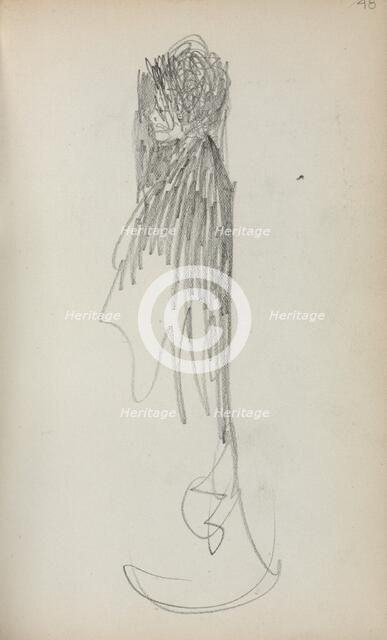Italian Sketchbook: Standing Woman in profile (page 48), 1898-1899. Creator: Maurice Prendergast (American, 1858-1924).