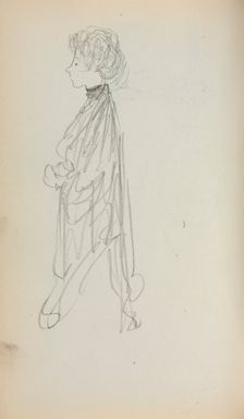 Italian Sketchbook: Standing Woman in Profile (page 51), 1898-1899. Creator: Maurice Prendergast (American, 1858-1924)