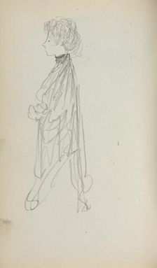 Italian Sketchbook: Standing Woman in Profile (page 51), 1898-1899. Creator: Maurice Prendergast (American, 1858-1924)