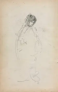 Italian Sketchbook: Standing Woman (page 1), 1898-1899. Creator: Maurice Prendergast (American, 1858-1924)