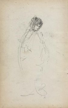 Italian Sketchbook: Standing Woman (page 1), 1898-1899. Creator: Maurice Prendergast (American, 1858-1924)
