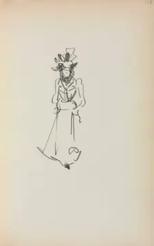 Italian Sketchbook: Standing Woman ( page 118), 1898-1899. Creator: Maurice Prendergast (American, 1858-1924)