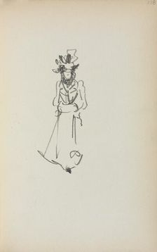 Italian Sketchbook: Standing Woman ( page 118), 1898-1899. Creator: Maurice Prendergast (American, 1858-1924)