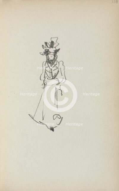 Italian Sketchbook: Standing Woman ( page 118), 1898-1899. Creator: Maurice Prendergast (American, 1858-1924).