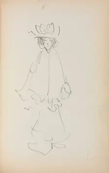 Italian Sketchbook: Standing Woman (page 147), 1898-1899. Creator: Maurice Prendergast (American, 1858-1924)
