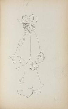 Italian Sketchbook: Standing Woman (page 147), 1898-1899. Creator: Maurice Prendergast (American, 1858-1924)