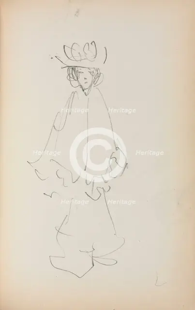 Italian Sketchbook: Standing Woman (page 147), 1898-1899. Creator: Maurice Prendergast (American, 1858-1924).