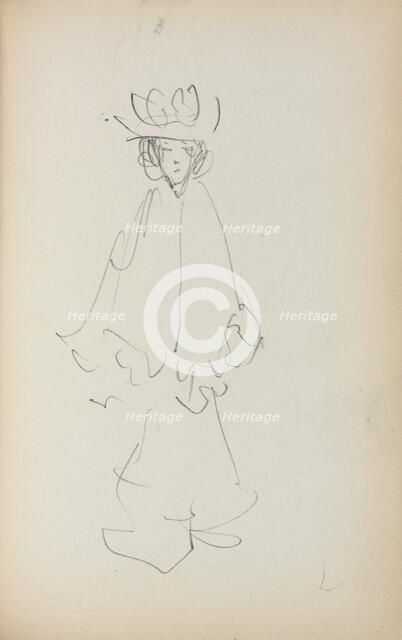 Italian Sketchbook: Standing Woman (page 147), 1898-1899. Creator: Maurice Prendergast (American, 1858-1924).
