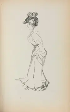 Italian Sketchbook: Standing Woman (page 167), 1898-1899. Creator: Maurice Prendergast (American, 1858-1924)