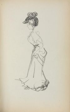 Italian Sketchbook: Standing Woman (page 167), 1898-1899. Creator: Maurice Prendergast (American, 1858-1924)