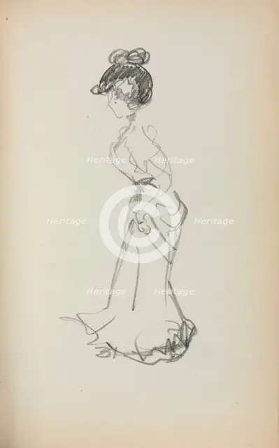 Italian Sketchbook: Standing Woman (page 167), 1898-1899. Creator: Maurice Prendergast (American, 1858-1924).