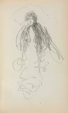 Italian Sketchbook: Standing Woman (page 219), 1898-1899. Creator: Maurice Prendergast (American, 1858-1924)