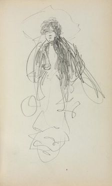 Italian Sketchbook: Standing Woman (page 219), 1898-1899. Creator: Maurice Prendergast (American, 1858-1924)