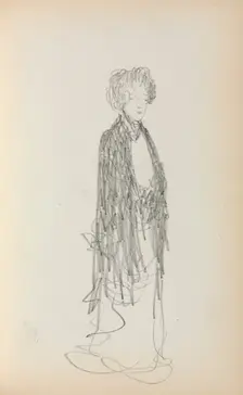 Italian Sketchbook: Standing Woman (page 213), 1898-1899. Creator: Maurice Prendergast (American, 1858-1924)