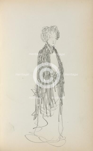 Italian Sketchbook: Standing Woman (page 213), 1898-1899. Creator: Maurice Prendergast (American, 1858-1924).