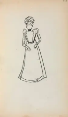 Italian Sketchbook: Standing Woman (page 240), 1898-1899. Creator: Maurice Prendergast (American, 1858-1924)
