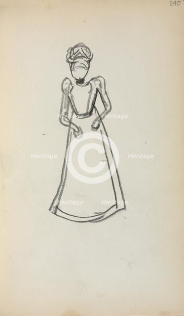 Italian Sketchbook: Standing Woman (page 240), 1898-1899. Creator: Maurice Prendergast (American, 1858-1924).
