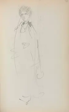 Italian Sketchbook: Standing Woman (page 72), 1898-1899. Creator: Maurice Prendergast (American, 1858-1924)