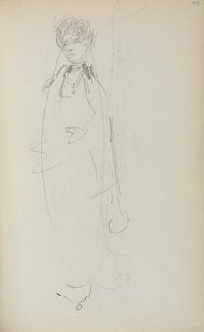 Italian Sketchbook: Standing Woman (page 72), 1898-1899. Creator: Maurice Prendergast (American, 1858-1924)